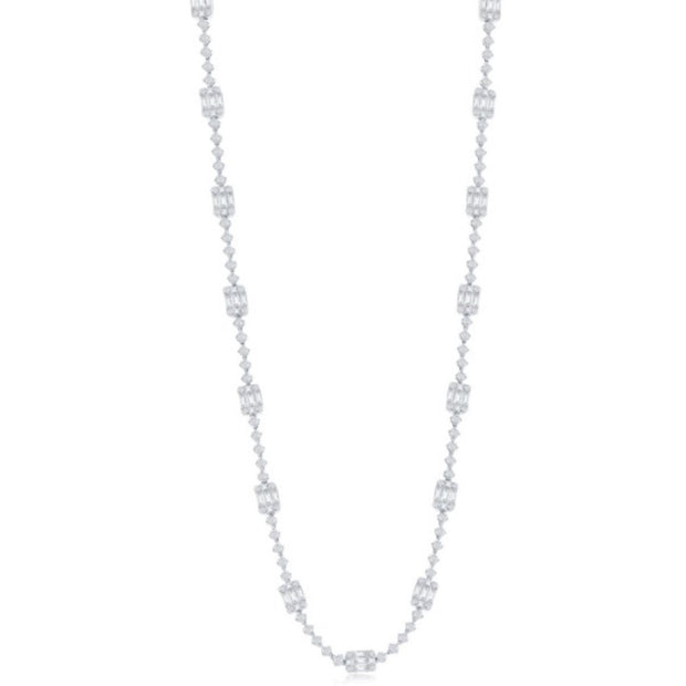 20.03 ct Diamond Necklace in 18 kt White Gold