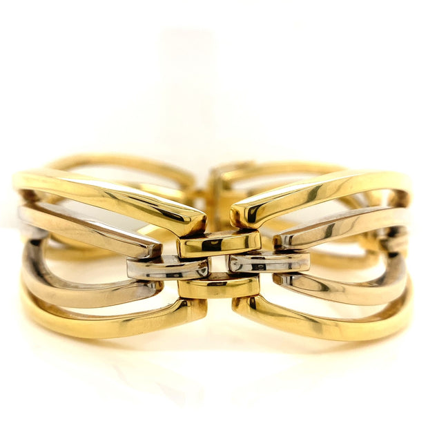 Fancy Link Gold Bracelet in 14 kt Gold