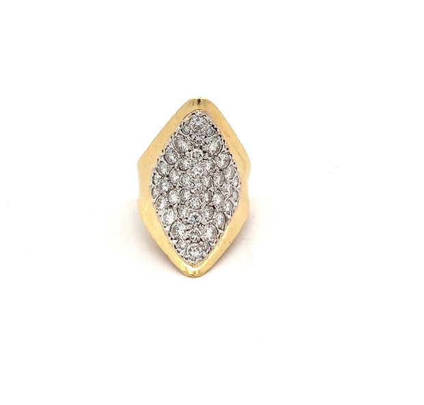 Vintage Diamond Ring in 18 kt Yellow Gold
