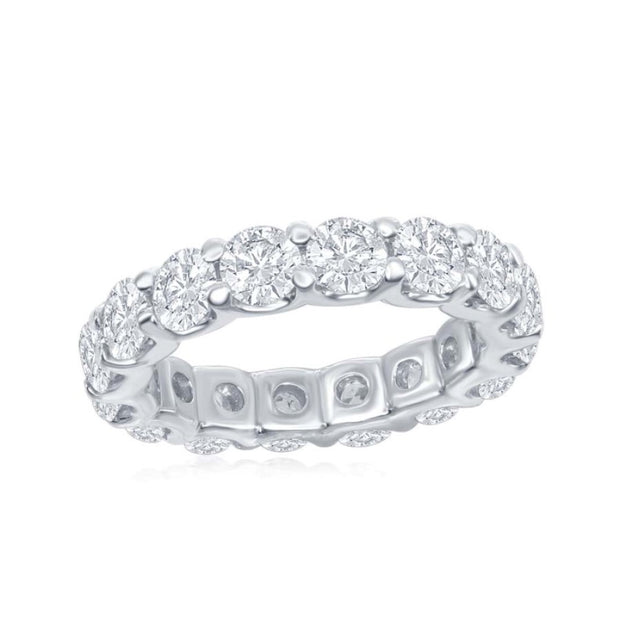 4.16 ct "U" Style Diamond Eternity Band in 14 kt White Gold